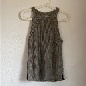 gray knit madewell tank
